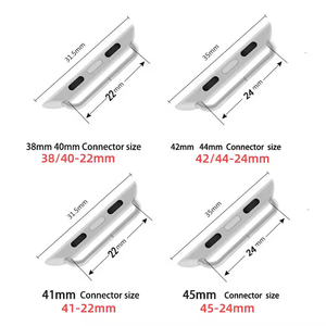 Conector de correa de reloj Adaptador de acero inoxidable Conexión de metal reemplazable Correa de reloj Compatible con <span class=keywords><strong>Apple</strong></span> <span class=keywords><strong>Watch</strong></span> Band 38-49mm - Product Image 3