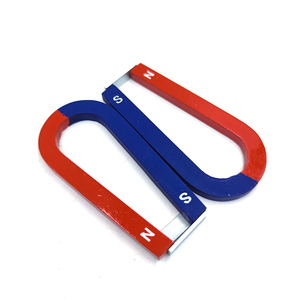 Aimant éducatif Alnico marqué <span class=keywords><strong>N</strong></span> S, aimant fer à cheval peint en rouge et bleu pour les expériences de physique scolaire et les aides pédagogiques - Product Image 3