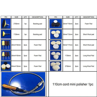 Polisseuse de voiture portable à arbre flexible 900W à vitesse variable, kit d'outils de polissage pour le detailing automobile