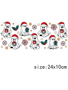 LETOP 1pcs Horror Christmas Spooky Skeleton Series Glass Cup Decoration 16OZ Waterproof UV for DTF Cup Wrap - Product Image 3