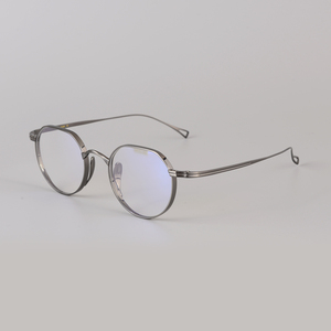 Khuyến nghị sản phẩm mới màu đen siêu nhẹ Vàng Titan tinh khiết kính khung phụ nữ Bronze Retro khung nhỏ Nam Kính mắt - Product Image 2