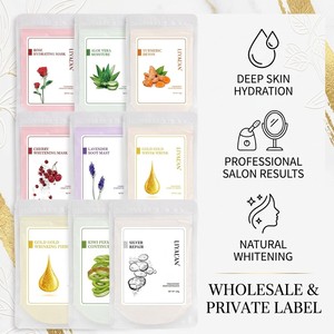 Poudre de gelée d'hydrogel naturelle en gros, à la rose, au curcuma et à l'or, blanchissante, hydratante, douce, peel-off pour le visage - Product Image 2