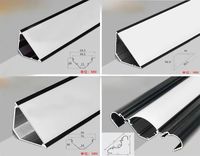 Système de profilés LED en aluminium pour plafond, éclairage principal, grand format, blanc/noir