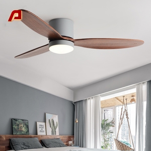 <span class=keywords><strong>Ventilateur</strong></span> <span class=keywords><strong>de</strong></span> <span class=keywords><strong>plafond</strong></span> moderne en bois massif à 3 pales <span class=keywords><strong>avec</strong></span> moteur DC, lumière <span class=keywords><strong>LED</strong></span>, 52 pouces, variateur d'intensité, télécommande, lampes <span class=keywords><strong>de</strong></span> salon - Product Image 3