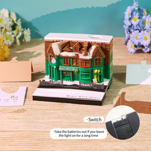 Bloc de Notas <span class=keywords><strong>Omoshiroi</strong></span> 3D, Mini Modelo de Casa, Bloc de Notas de Alta Calidad, Increíble Modelo de Papel 3D, Notas Adhesivas Artísticas 3D, Regalo para Amigos - Product Image 4