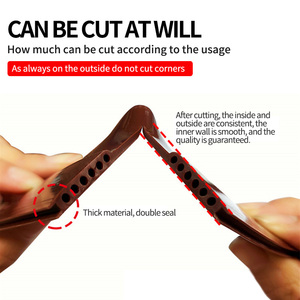 <span class=keywords><strong>Bande</strong></span> d'étanchéité en caoutchouc silicone poreux pour bas de porte, avec emballage/logo OEM, pour l'étanchéité des portes, l'isolation acoustique et la protection contre le vent - Product Image 5