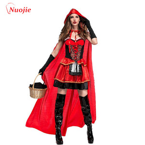 Cosplay Costume di Halloween Per Adulti Cosplay Abiti Up Poco Cappuccio di Guida <span class=keywords><strong>Rosso</strong></span>// - Product Image 3
