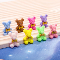 Accessoires de décoration en résine motif fleur de rose, boucle de chaussure, nœud pétale Kawaii, ours en peluche, coque de téléphone décorative, breloque longue pour nail art, artisanat DIY