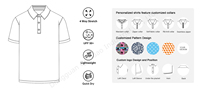 Polo de golf pour homme de haute qualité, design amusant, impression par sublimation sur toute la surface, squelette, coupe ajustée, logo personnalisé