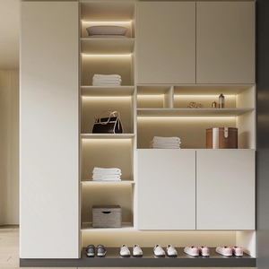 نمط خشب صلب أصلي متين مع باب لتخزين أثاث مدخل الفندق/الشقة - Product Image 1