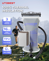 UTOBEST Poche à eau isotherme 3L anti-fuite en TPU avec valve de morsure en silicone et système de verrouillage Push-Pull pour sac à dos de randonnée – Design tendance