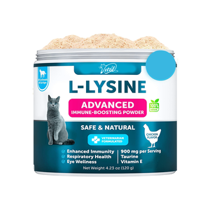 L-Lisina Taurina Pó Suplemento para Gatos 900mg por porção Suporte Imunológico Saúde Respiratória Narizes Corridos Olhos Aquosos Olho Frio - Product Image 1