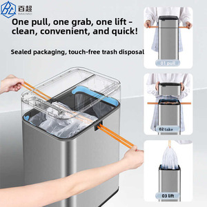 Baichao JAH5533 Stainless Steel With Lid <strong>Rectangle</strong> Standing Digital Inductive Trash Can Smart Waste <strong>Bins</strong> - Product Image 6