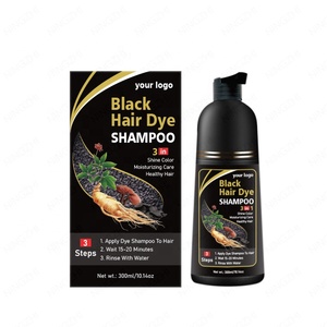 <span class=keywords><strong>Champú</strong></span> Tinte Natural para el Cabello Negro con Ingredientes Herbales, Sin Amoníaco, para Cabello Gris, para Mujeres y Hombres - Product Image 1