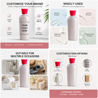 Bouteilles de lotion en PET avec bouchons à disque, contenants en plastique vides personnalisés pour cosmétiques, savon pour les mains, shampoing et gel douche