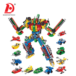 Robot transformable 13 en 1, ensemble de blocs de construction 2286203, 644 pièces, briques de véhicule transformable en alphabet, <span class=keywords><strong>jouet</strong></span> éducatif STEM pour enfants - Product Image 3