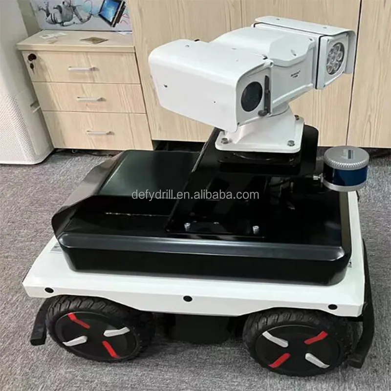 UGV-8 Commercial artificial intelligence patrol robot with interphone system for security