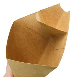 Bao bì giấy màu nâu cho thực phẩm cho nón nước sốt churro chip chiên gà bỏng ngô cốm sốt cà chua Nhúng túi khoai tây chiên hộp - Product Image 4