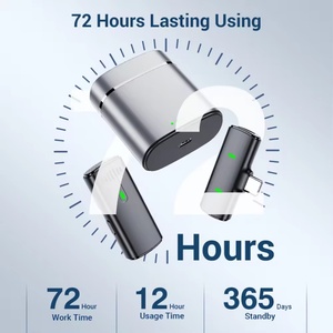 Micrófono Lavalier inalámbrico de grabación profesional para cámara de teléfono móvil computadora con auricular minotoring - Product Image 6