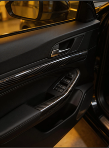 สติกเกอร์ไวนิลแบบมีกาวในตัว 6D คาร์บอนไฟเบอร์ สีดำเงา กันน้ำ สำหรับรถยนต์ รถจักรยานยนต์ แล็ปท็อป และโทรศัพท์ - Product Image 5