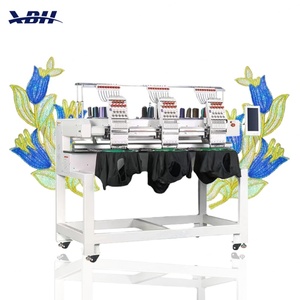Machine à broder automatique multi-aiguilles Sing 2 4 6 têtes EM-1010 pour broderie 3D sur casquettes, T-shirts et bandes plates, machine à broder informatisée - Product Image 1