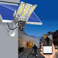 Farola solar todo en uno con cámara 4G WiFi inalámbrica energía Solar PTZ Cámara al aire libre WiFi seguridad 4G tarjeta Sim CCTV