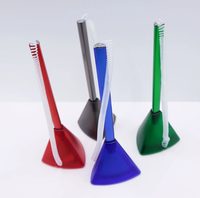 Support de stylo de bureau en plastique transparent pour le sport, base triangulaire, largeur d'écriture 1,0 mm, pour la signature de factures de fret express par ligne téléphonique