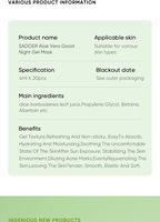Vente en gros Masque de sommeil pour le visage Contrôle de l'huile hydratante Masque rafraîchissant à l'aloe vera