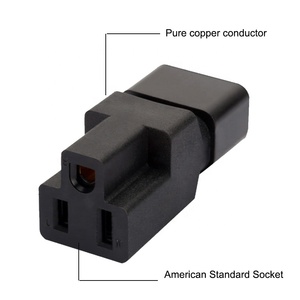 10A IEC 320 C14 Male to NEMA 5-15R <strong>US</strong> Female <strong>Plug</strong> <strong>Adapter</strong> - Product Image 4