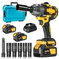 Llave de Impacto Inalámbrica de 21V sin Escobillas, 1/2 pulgada, Alto Torque, 3000 RPM, Juego de Destornillador de Impacto para Uso Automotriz