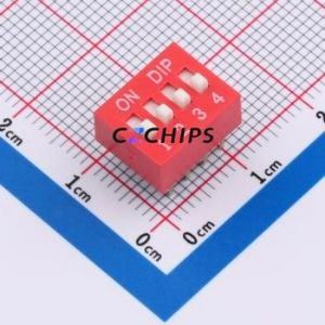 ZX-2.54BM-4PZC DIP Switch Through hole Component (THT) Switch Flat Toggle, Raised Type Single Pole Single Throw 4 PC Pin - Product Image 1