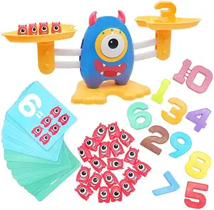 Vendita calda bilancia giocattolo bilancia giocattolo per bambini giocattolo per l'apprendimento dello stelo mostro fresco educativo di matematica giocattolo per bambini in età prescolare