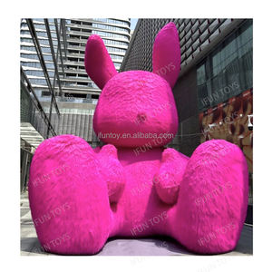 Décorations gonflables pour événements promotionnels en intérieur et en extérieur, lapin en peluche gonflable géant, lapin en fourrure publicitaire pour les activités - Product Image 3