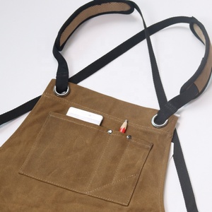 CHANGRONG-correas cruzadas traseras personalizadas para hombres, delantal <span class=keywords><strong>de</strong></span> trabajo <span class=keywords><strong>de</strong></span> madera para soldar electricistas, <span class=keywords><strong>de</strong></span> lona encerada - Product Image 4