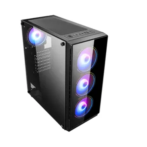 192a ATX gabinete مع زجاج مقسى وخزانة تبريد RGB مروحة gabinete للألعاب RGB gabinete pc في