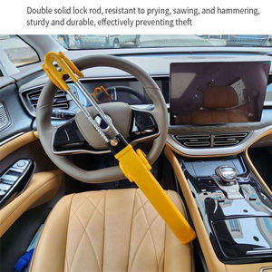 Dispositif de <span class=keywords><strong>voiture</strong></span> personnalisé portable double tube double crochet guidon antivol pince de verrouillage du volant - Product Image 2