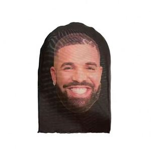 Nouvel arrivage de cagoule au design amusant Masque de protection solaire respirant avec peinture d'étoile célèbre pour la fête - Product Image 6