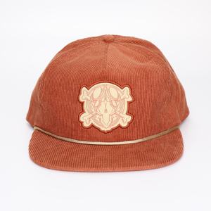 Casquettes Snapback en velours côtelé avec logo personnalisé tissé, 5 panneaux, non structurées - Product Image 5