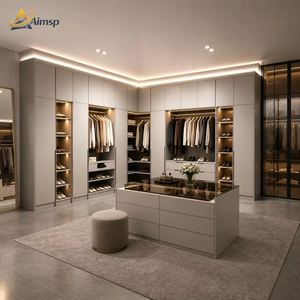 <span class=keywords><strong>Armadio</strong></span> Angolare Funzionale Moderno Minimalista Aimsp <span class=keywords><strong>con</strong></span> Illuminazione <span class=keywords><strong>a</strong></span> Sensore LED - Supporto per Progetti di Interior Design <span class=keywords><strong>a</strong></span> Toronto - Product Image 2