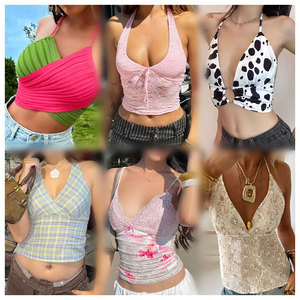Nueva llegada Venta caliente al por mayor de la moda de las mujeres impresas Tops Ropa Descuento de fábrica Surtido a granel Spot Apparel Stock - Product Image 2