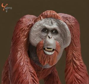 Fabbrica fatta in ottone fusione di rame animale scultura esterna a grandezza naturale decorazione da giardino bronzo <span class=keywords><strong>orangutan</strong></span> gorilla statua - Product Image 3