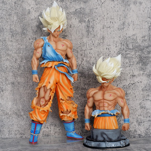 42cm <span class=keywords><strong>Dragon</strong></span> Balls Z Super Saiyan Goku PVC figura colección modelo juguete batalla daño reemplazable doble estilo figura de acción - Product Image 2