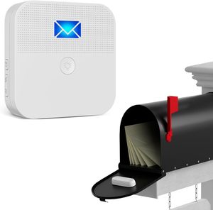 Sistema Inalámbrico de Notificación para Buzón con Alcance de 600 pies, Luz LED Intermitente y Sonido de Aviso para Correo Entregado - Product Image 1