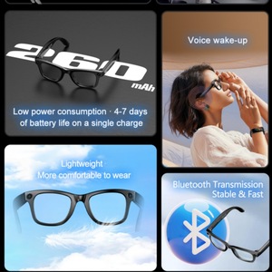 Smart <b>Glasses</b> W600B <b>With</b> <b>Camera</b> Voice Control 512Mb Memory For Phone Call And Video Recording - Product Image 5