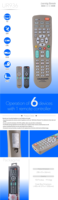 Control Remoto Universal Chunghop 6 en 1 UR936 para TV por Satélite y Cable, para el Mercado Estadounidense
