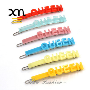 1 lot d'épingles à cheveux en plastique, élégantes épingles à cheveux avec mots pour femmes, lettres personnalisées, nom et couleurs - Product Image 3