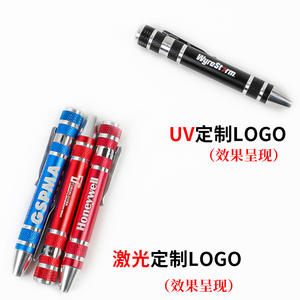 Jeu de tournevis de type stylo en alliage d'aluminium 8-en-1, tête plate et tête Phillips avec porte-embouts, tournevis manuel - Product Image 4