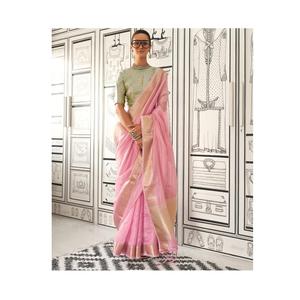 Vente en gros de saris en mousseline de soie pour tissage à la main saree de mariage pour occasion spéciale saree à porter à prix abordable - Product Image 1