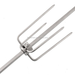 Outils galvanisés de gril de tige de broche de rôtisserie d'acier inoxydable avec la finition antiadhésive - Product Image 4