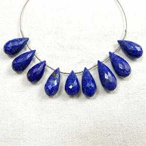 Natural Blue Lapis Lazuli 10x20MM Faceted Tear Drop Briolette Gemstone <b>Beads</b> Loose Strand <b>Stone</b> <b>Beads</b> Gemstone <b>Beads</b> - Product Image 1